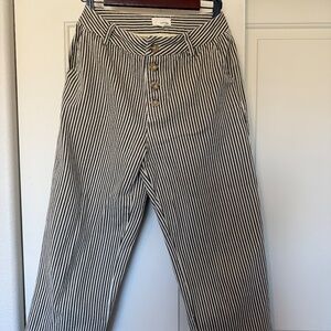 The Korner Railroad Stripe Wide Leg Pants | Size 6 / Medium